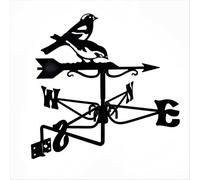 Oakley Mini Chaffinches Weathervane - Quality Wind Vane - Steel - L38 X W38 X H46 Cm - Black