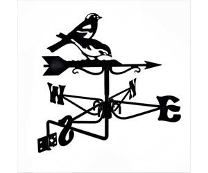 Oakley Mini Chaffinches Weathervane - Quality Wind Vane - Steel - L38 X W38 X H46 Cm - Black