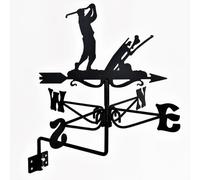 Mini Golfer Weathervane - Steel - L38 x W38 x H60 cm - Black