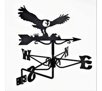 Oakley Mini Owl & Mouse Weathervane - Steel - L38 X W38 X H48 Cm - Black