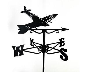 Oakley Mini Spitfire Weathervane - Steel - L38 X W38 X H52 Cm - Black