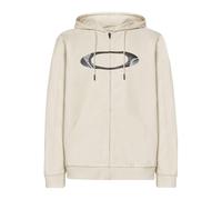 Oakley New Ellipse Zip Hoodie Drawstring Kangaroo Pocket Black Grey Beige