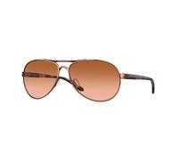 Oakley OO4079 FEEDBACK 407901 Woman Sunglasses Metal Gold Brown Round Normal Gradient
