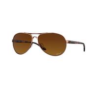 Oakley OO4079 FEEDBACK 407914 Woman Sunglasses Metal Gold Brown Round Polarized Gradient
