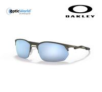 Oakley Sunglasses Wire Tap 2.0 OO4145-06 Satin Lead Deep Water Polarised Prizm