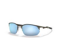 Oakley OO4145 Wire Tap 2.0 Sunglasses, Satin Lead/Prizm Deep Water Polarized, 60mm