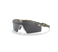 OAKLEY OO9146 Si Ballistic M Frame 3.0 Shield Sunglasses For Men+ Bundle Accessory Leash Kit, Microfiber Pouch, Dark Bone / Grey, 32