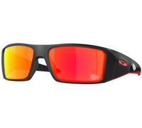 Oakley OO9231 Sunglasses Bundle: OO 9231 HELIOSTAT 923127 Matte Black/Prizm Ruby Policarbonate Standard and Large Red leash Accessory kit