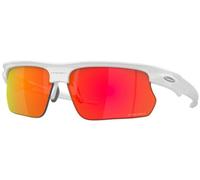 Oakley OO9400 Sunglasses Bundle: OO 9400 BISPHAERA 940003 Polished White/Prizm Ruby Policarbonate Standard and Large Red leash Accessory kit