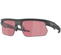 Oakley OO9400 Sunglasses Bundle: OO 9400 BISPHAERA 940007 Matte Carbon/Prizm Dark Golf Policarbonate Standard and Large Red leash Accessory kit