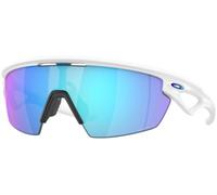 Oakley OO9403 Sunglasses Bundle: OO 9403 SPHAERA 940302 Matte White/Prizm Sapphire Polarized Policarbonate Polarized and Large Blue leash Accessory kit