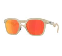 Oakley Unisex Sunglass HSTN SQ - Frame color: Matte Sand, Lens color: Prizm Ruby Polarized