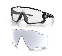 Oakley Original Jawbreaker OO9290 Clear to Black Iridium Photochromic Replacement Lenses For Men For Women + BUNDLE with Oakley Microfiber Cloth Bag