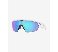 Oakley Sphaera matte white sunglasses with prizm sapphire polarized lenses