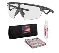 Oakley SPHAERA OO9403 Shield Shape Sunglasses With Official Eyewear Kit, Carbon Frame | Clear to Black Iridium Photochromic Lens, One size