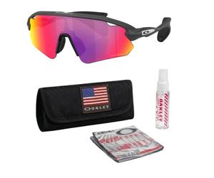 Oakley STUNT DEVIL LOW BRIDGE FIT OO9525 Sunglasses w/Official Eyewear Kit, Matte Black Frame | Prizm Road Lens, One size