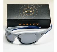 Oakley Sunglasses Polarized Valve Grey Blue Matte Fog Sport Wrap OO 9236 05