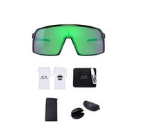 Oakley Sutro OO9406 Shield Sunglasses Cleaning kit and Black Flag Micro Bag (Black Ink/Prizm Jade)