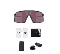 Oakley Sutro OO9406 Shield Sunglasses Cleaning kit and Black Flag Micro Bag (Dark Galaxy/Prizm Road)