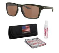 Oakley SYLAS OO9448 Rectangle Shape Sunglasses With Official Eyewear Kit, Olive Ink Frame | Prizm Tungsten Lens, One size