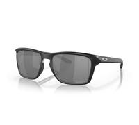 Oakley Sylas OO9448 Rectangle Sunglasses for Men+ Bundle Accessory Leash Kit, Microfiber Pouch, Matte Black / Prizm Black Polarized, 60