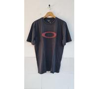 Oakley T Shirt Waves Ellipse Black tee t-shirt Red Logo Size X Large