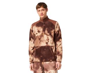 Oakley TC Rykkinn EC Men's 1/4 Zip Fleece, L Brown Clouds Print