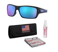 OAKLEY TURBINE OO9263 Rectangle Shape Sunglasses With Official Eyewear Kit, Black Ink, 63 mm