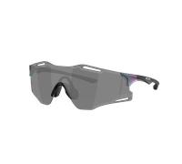 Oakley Unisex Sunglass Cybr Zero Aura Collection - Frame color: Matte Purple/Green Colourshift, Lens color: Prizm Black