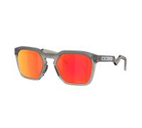Oakley Unisex Sunglass HSTN SQ - Frame color: Matte Grey Smoke, Lens color: Prizm Ruby