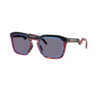 Oakley Unisex Sunglass HSTN SQ Troy Lee Designs Series - Frame color: Polished Black, Lens color: Prizm Grey