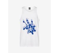 Oakley Waterscape Hibiscus sleeveless white blue T-shirt - M