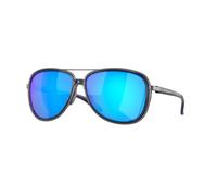 Oakley Woman Oakley OO4129 SPLIT TIME 412907 Sunglasses Metal Blue Blue Round Polarized Prizm