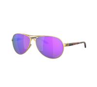 Oakley Woman Sunglass Feedback - Frame color: Satin Gold, Lens color: Prizm Violet Polarized