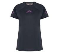 Oakley Women's Free Ride Long Sleeve Jersey Tee, Black/Grey, M