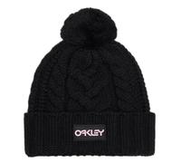 Oakley Women's Harper Pom Beanie Hat, Blackout, One Size