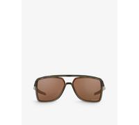 Oakley Womens Oakley Oo9147 Castel Square-Frame Sunglasses Green