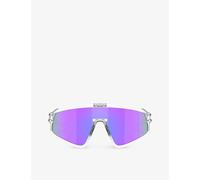 Oakley Womens Oakley Oo9404 Latch Shield-Frame Acetate Sunglasses Clear