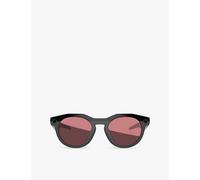 Oakley Womens Oakley Ow8002 Hstn Round-Frame Meta Ai Glasses Black
