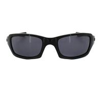 Oakley Wrap Polished Black Grey Sunglasses Black One Size