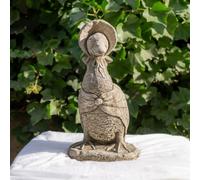 Oakleystone Northern Cute Stone Cast Puddle Duck Medium Garden Sculpture