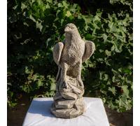 Oakleystone Northern Large Regal Stone Cast Eagle On Rocks Ornament