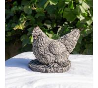 Oakleystone Northern Small Stone Cast Chicken Garden Sculpture Animal Statue
