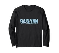 Oaklynn Sea Waves - Personalized Name Ocean Beach Art Long Sleeve T-Shirt