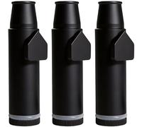 OakMsOik Metal Ieak-proof Bottle (2nd Generation Upgrade Version) (Black）Portable Pepper Shaker (3 pack)