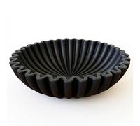 OAKOA Concrete Black Decorative Bowl for Home Decor - Black Bowl Decor - Modern Coffee Table Key Bowl for Entryway Table