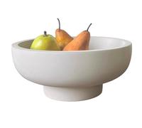 OAKOA Concrete Fruit Bowl for Kitchen Counter - Large Decorative Bowl for Home Decor - Modern Pedestal Bowl - Key Bowl for Entry Table - Footed Bowl - Entryway Bowl for Keys
