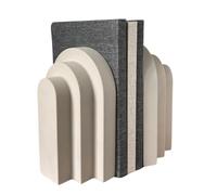 OAKOA Concrete Heavy Book Ends Decorative - Decorative Bookends for Heavy Books - Book Ends for Shelves Decorative - Heavy Duty Bookends for Shelves Decorative - Modern Bookends Decorative