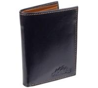 Oakridge Ambassador Range RFID Leather Mens North-South Wallet - Black/Cognac