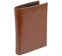 Oakridge Ambassador Range RFID Leather Mens North-South Wallet - Cognac/Black